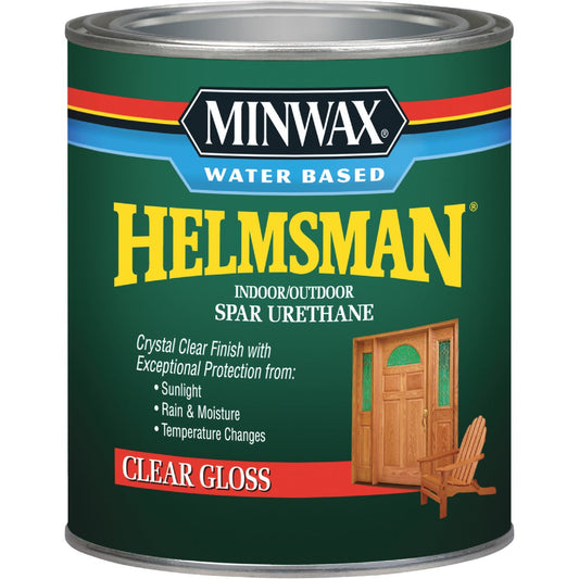 Minwax Helmsman Quart Gloss Water-Based Spar Interior/Exterior Varnish