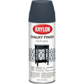 Krylon CHALKY FINISH 12 Oz. Ultra Matte Chalk Spray Paint, Anvil Gray