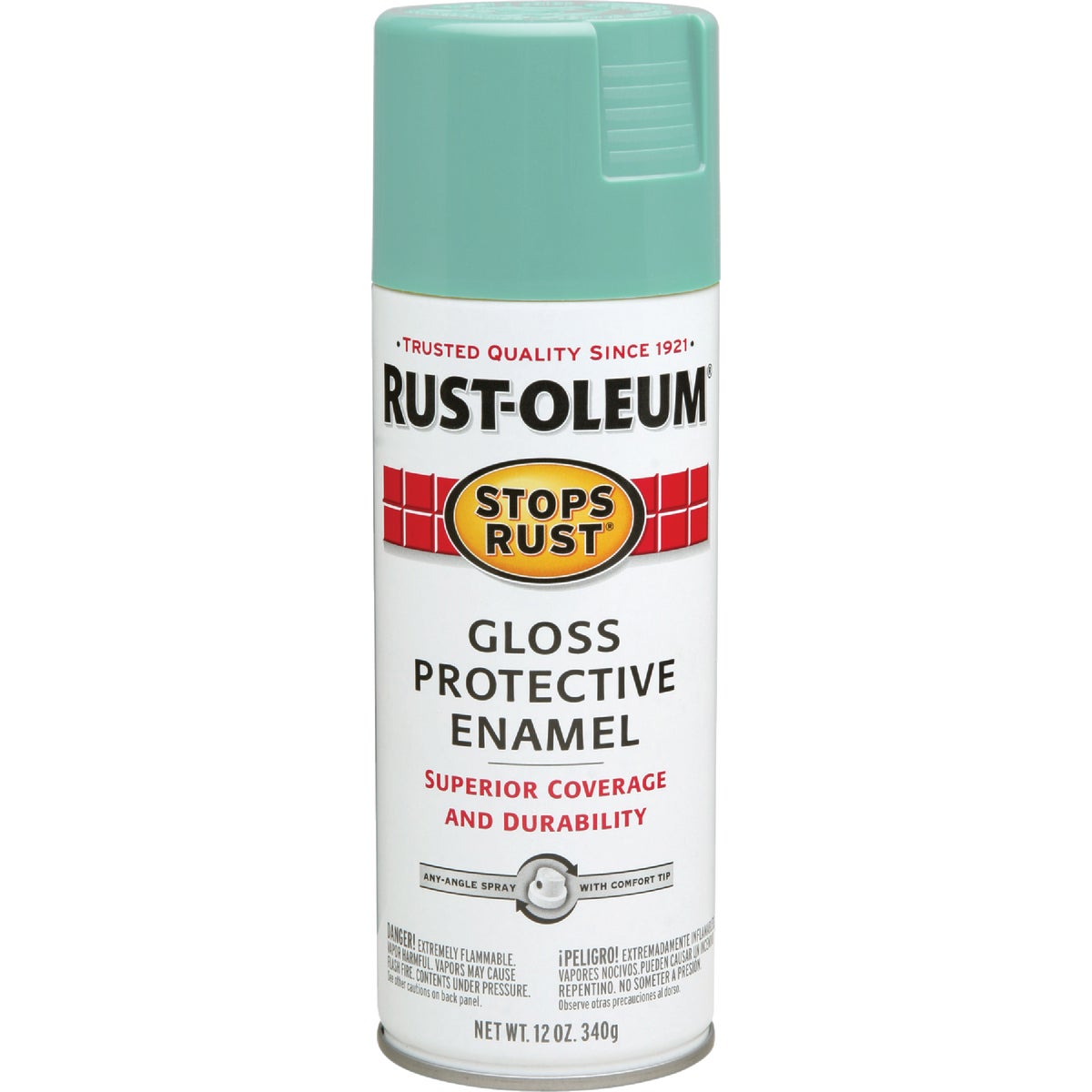 Rust-Oleum Stops Rust Light Turquoise Gloss 12 Oz. Anti-Rust Spray Paint