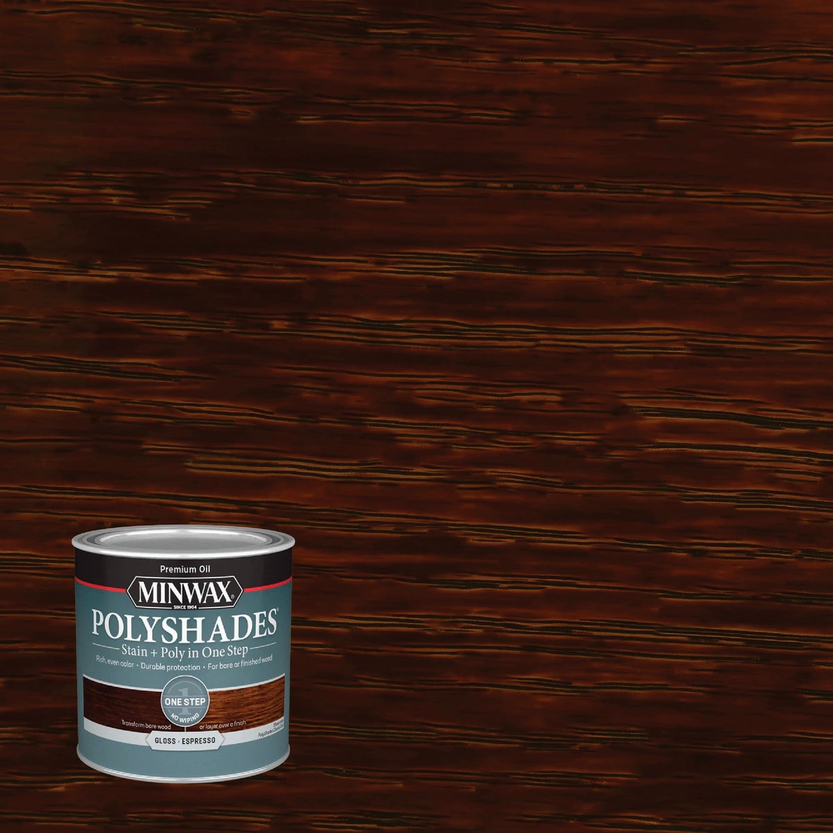 Minwax Polyshades 1/2 Pt. Gloss Stain & Finish Polyurethane In 1-Step, Espresso