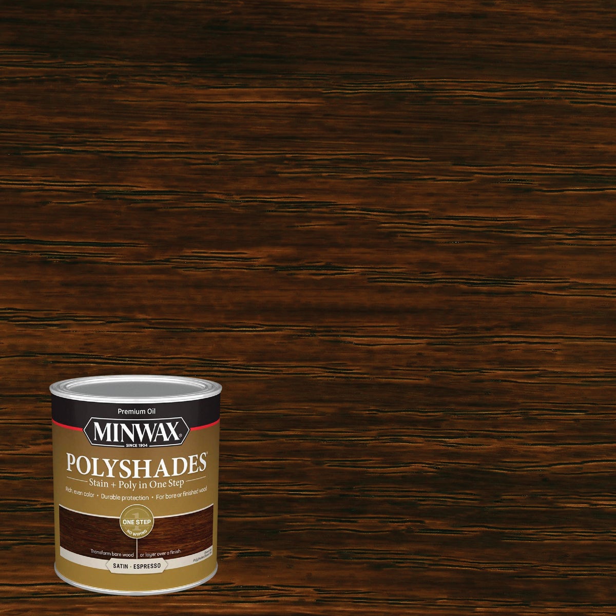 Minwax Polyshades 1 Qt. Satin Stain & Finish Polyurethane In 1-Step, Espresso