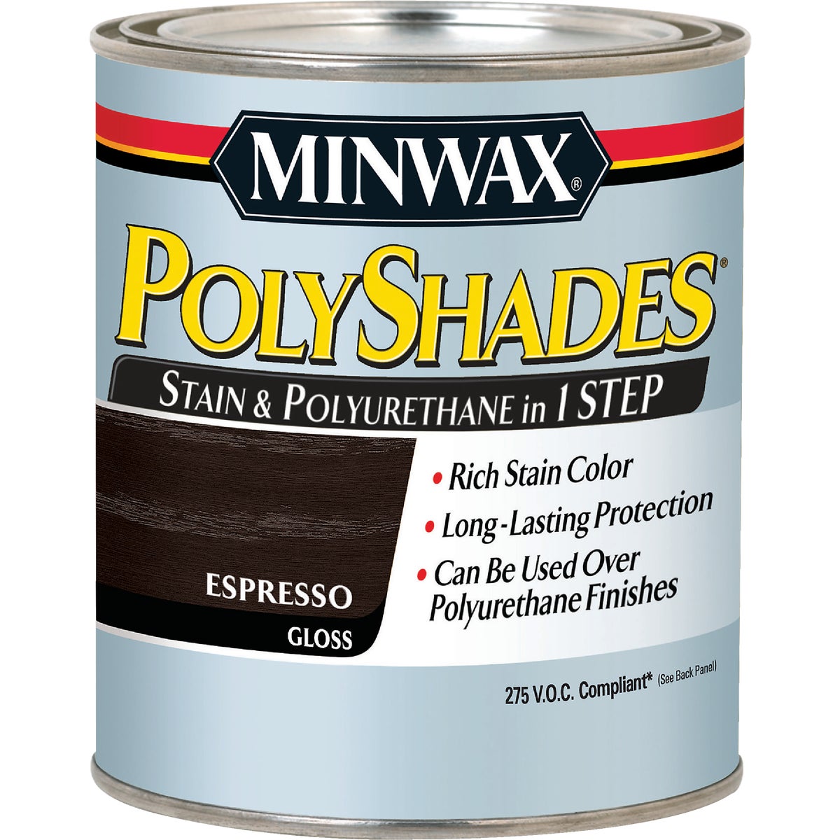 Minwax Polyshades 1 Qt. Gloss 275 VOC Stain & Polyurethane In 1-Step, Espresso