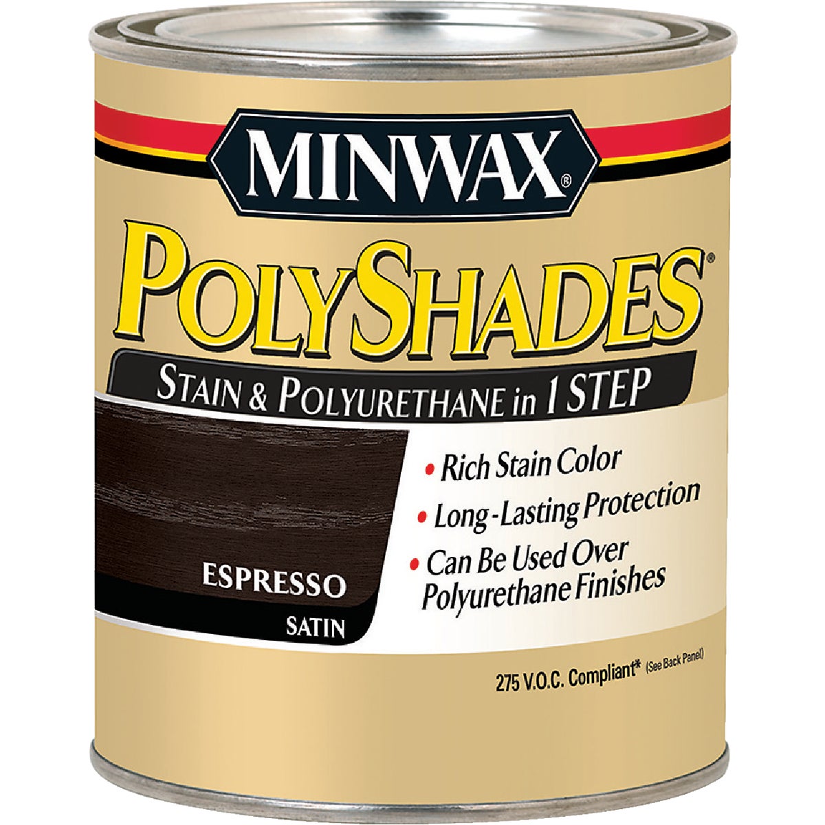 Minwax Polyshades 1/2 Pt. Satin 275 VOC Stain & Polyurethane In 1-Step, Espresso