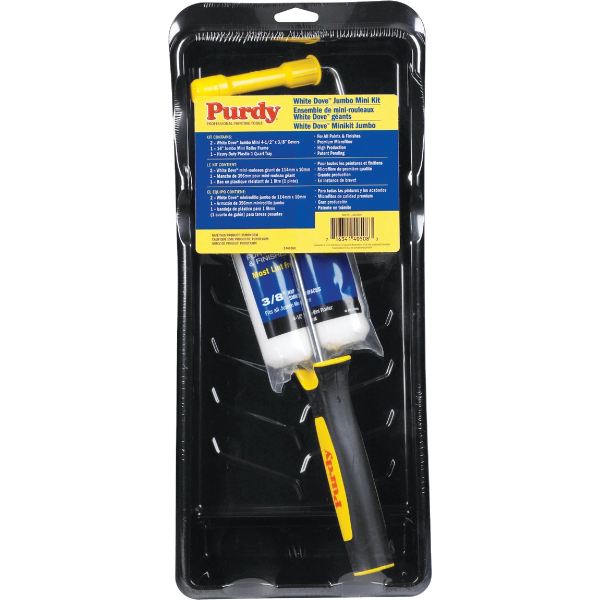 Purdy White Dove 4.5 In. x 3/8 In. Jumbo Mini Trim Roller Kit (4 Piece)