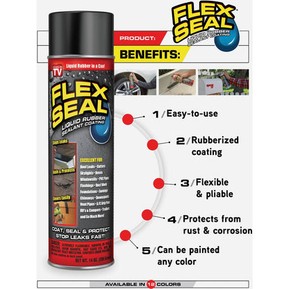 FLEX SEAL 14 Oz. Spray Rubber Sealant, Terra Cotta