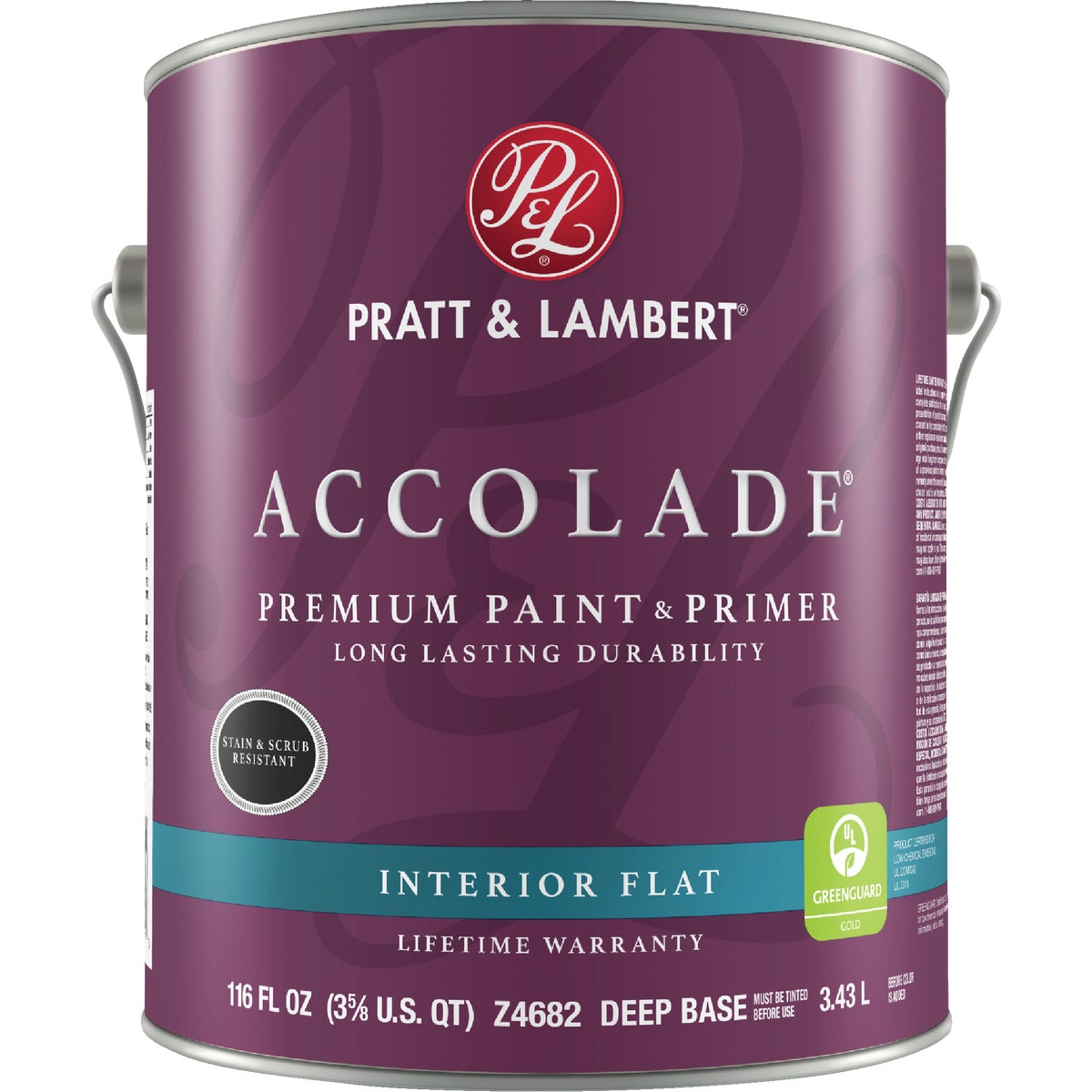 Pratt & Lambert Accolade Premium 100% Acrylic Paint & Primer Flat Interior Wall Paint, Deep Base, 1 Gal.