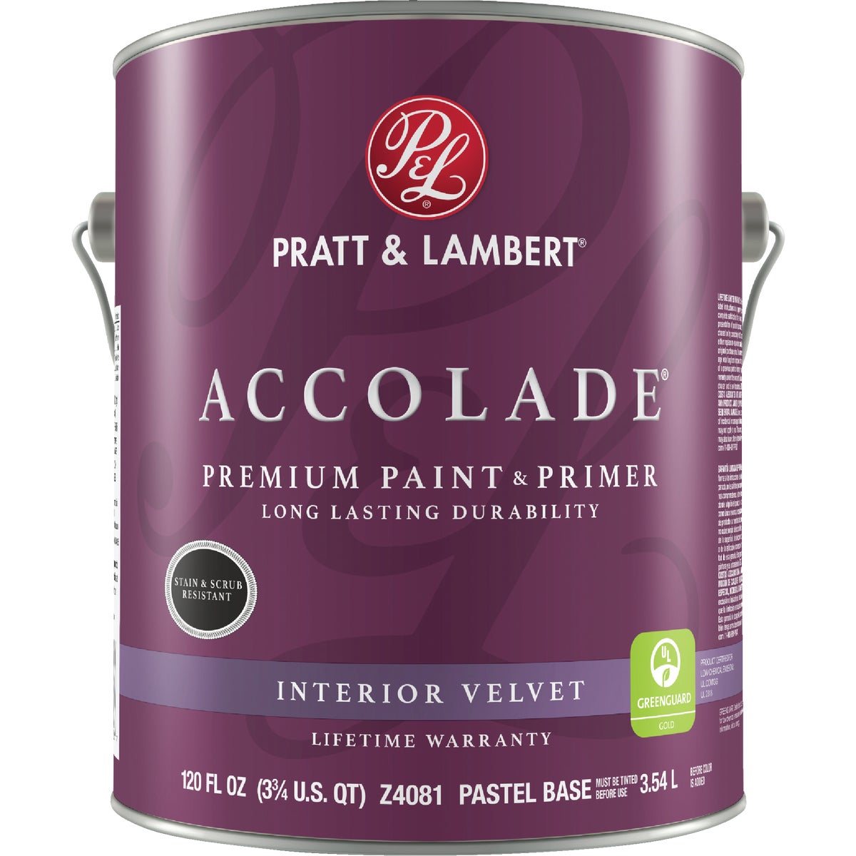 Pratt & Lambert Accolade Premium 100% Acrylic Paint & Primer Velvet Interior Wall Paint, Pastel Base, 1 Gal.