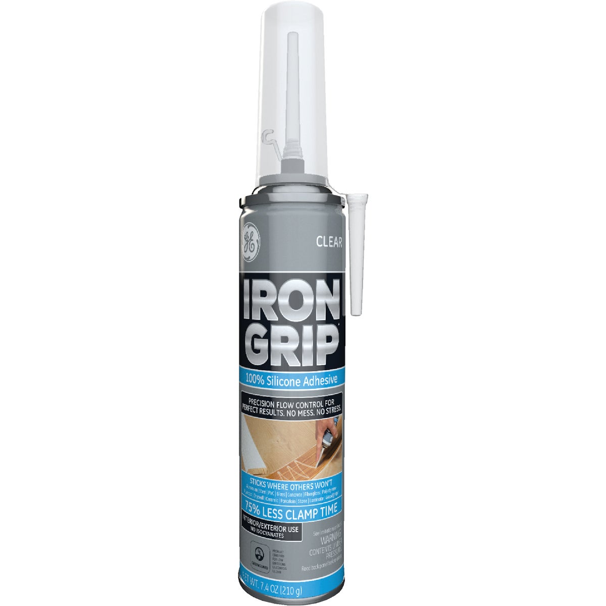 GE Point & Seal Iron Grip 7.4 Oz. Clear 100% Silicone Construction Adhesive