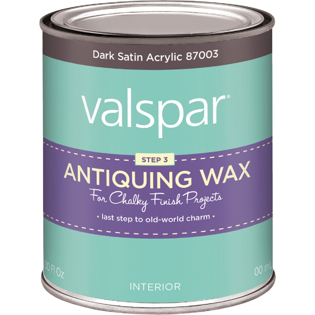 Valspar Dark Antiquing Wax Satin Acrylic Pint Chalk Paint