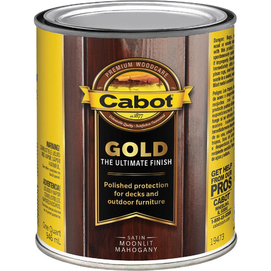 Cabot Gold Low VOC Exterior Stain, Moonlit Mahagony, 1 Qt.