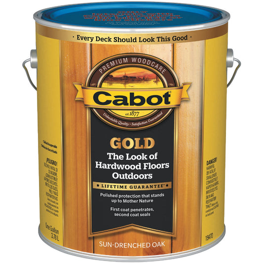 Cabot Gold Low VOC Exterior Stain, Sun-Drenched Oak, 1 Gal.