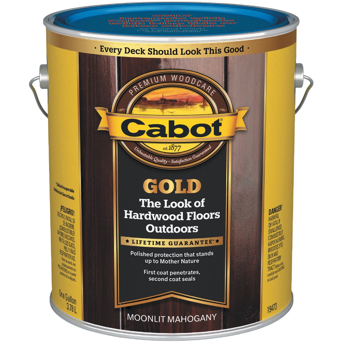 Cabot Gold Low VOC Exterior Stain, Moonlit Mahagony, 1 Gal.