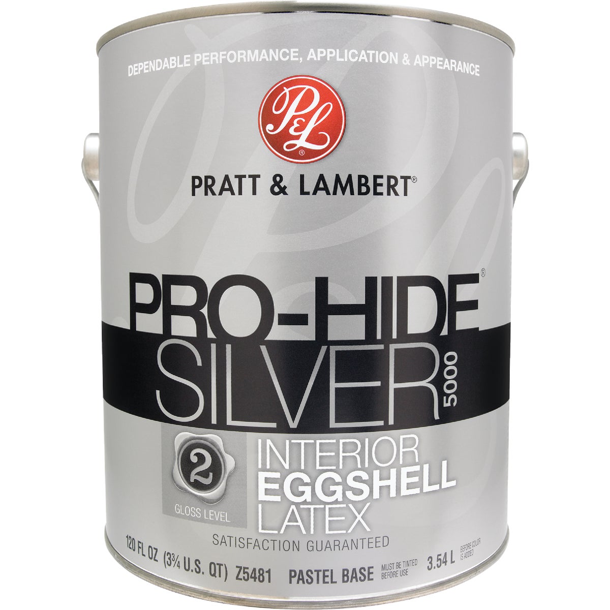 Pratt & Lambert Pro-Hide Silver 5000 Latex Eggshell Interior Wall Paint, Pastel Base, 1 Gal.