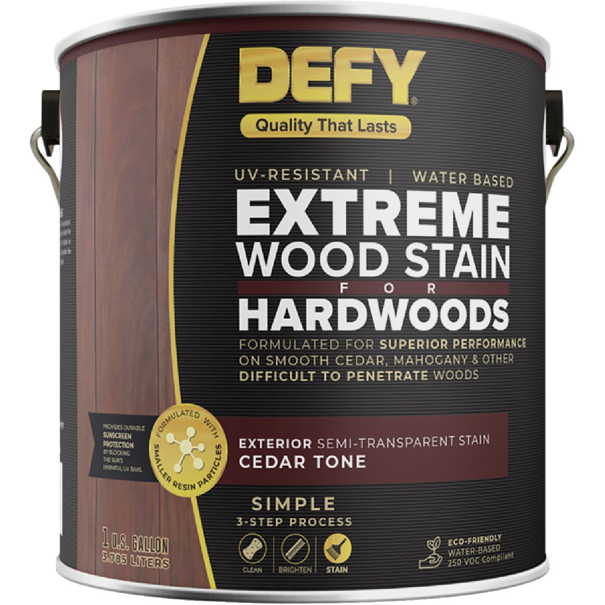 DEFY Semi-Transparent Deck Stain For Hardwoods, Cedar Tone, 1 Gal.