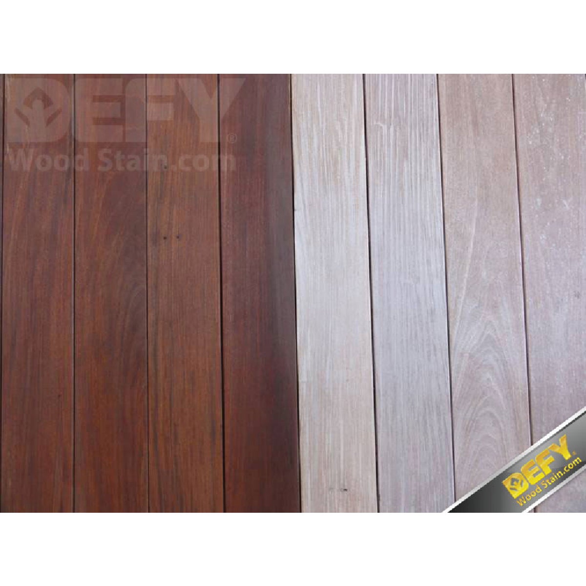 DEFY Semi-Transparent Deck Stain For Hardwoods, Light Walnut, 5 Gal.