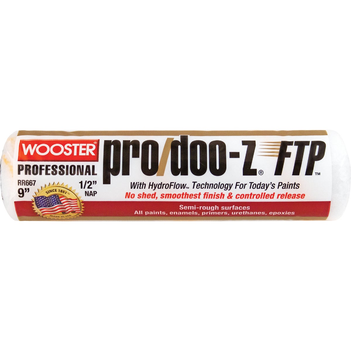 Wooster Pro/Doo-Z FTP 9 In. x 1/2 In. Woven Fabric Roller Cover