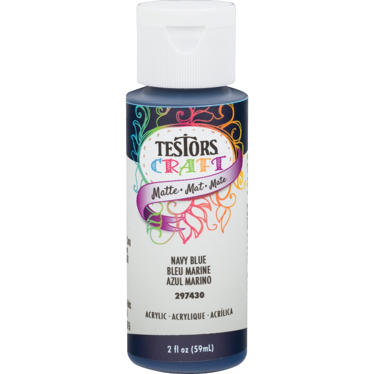 Testors 2 Oz. Acrylic Matte Craft Paint, Navy Blue