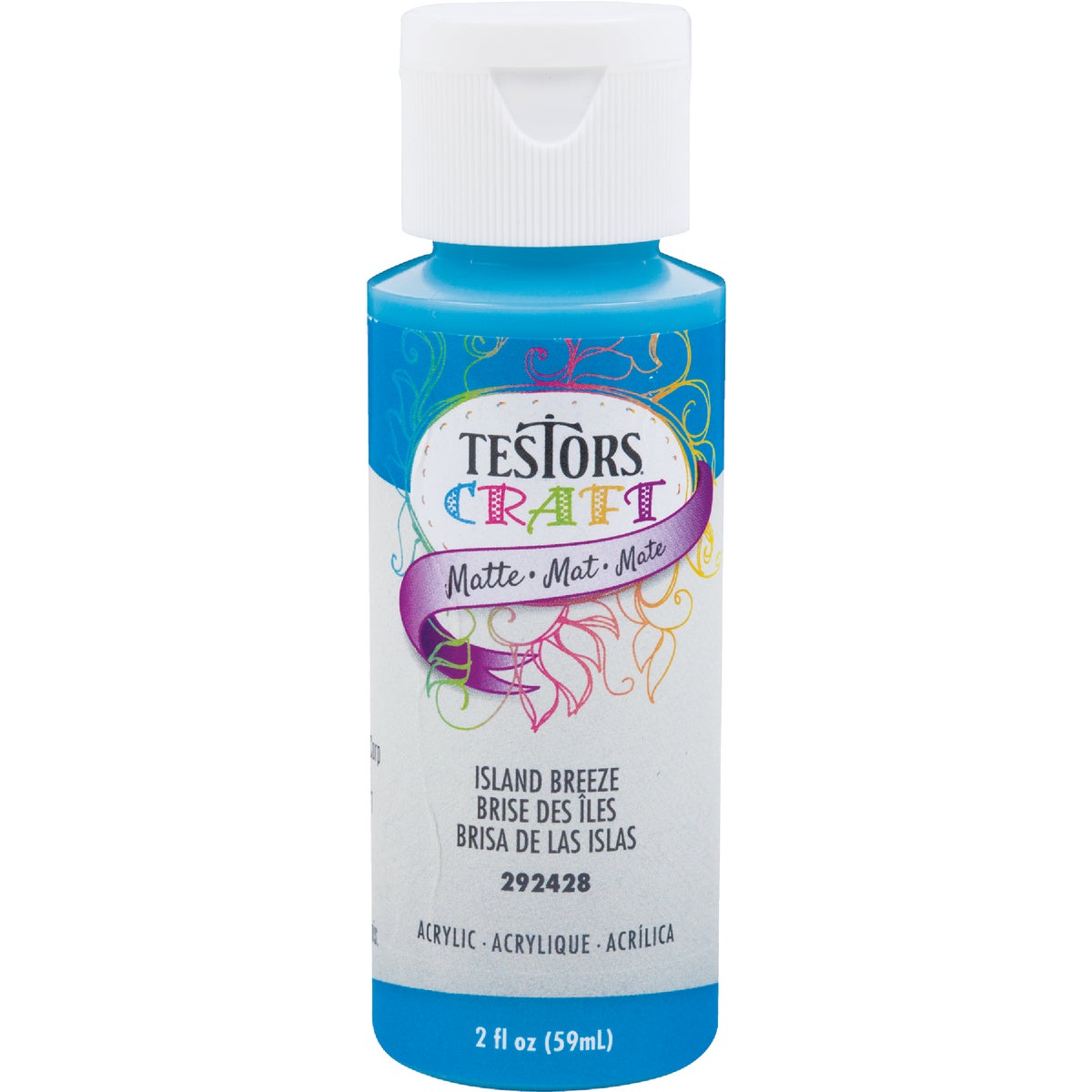 Testors 2 Oz. Acrylic Matte Craft Paint, Island Breeze