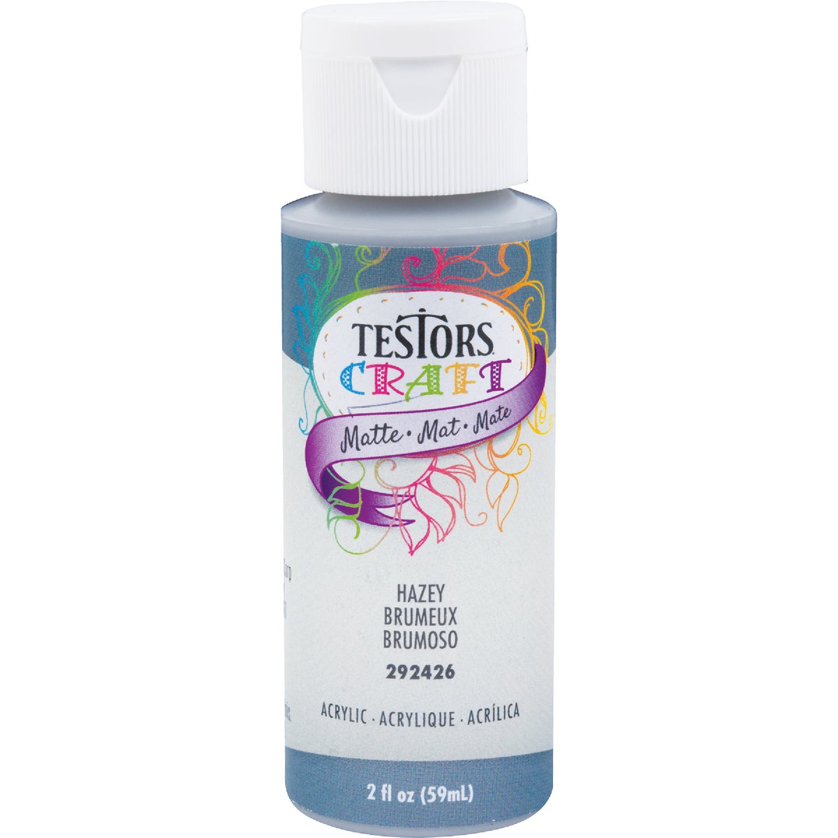 Testors 2 Oz. Acrylic Matte Craft Paint, Hazey