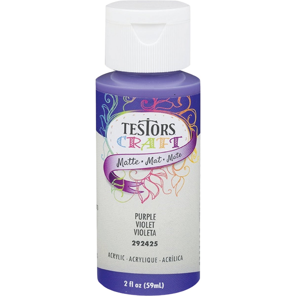 Testors 2 Oz. Acrylic Matte Craft Paint, Purple