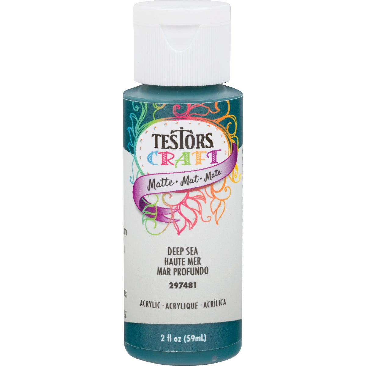 Testors 2 Oz. Acrylic Matte Craft Paint, Deep Sea