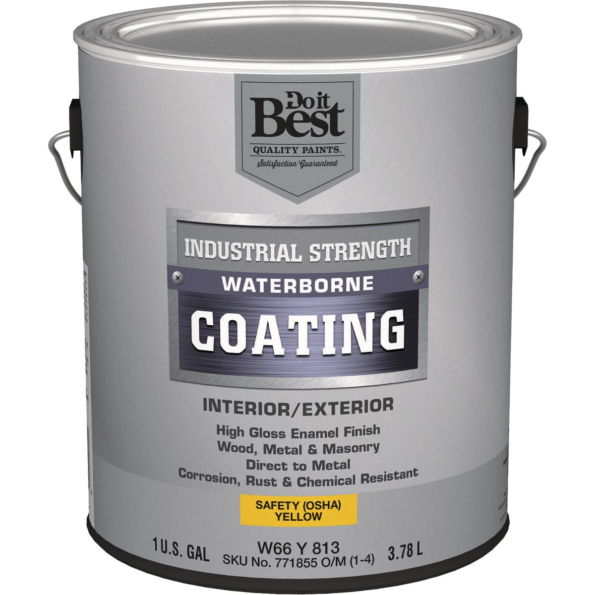 Do it Best Waterborne Industrial Enamel, Osha Yellow, 1 Gal.