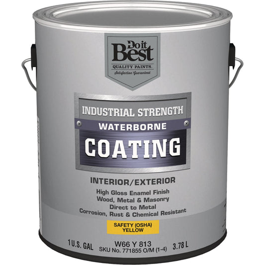 Do it Best Waterborne Industrial Enamel, Osha Yellow, 1 Gal.