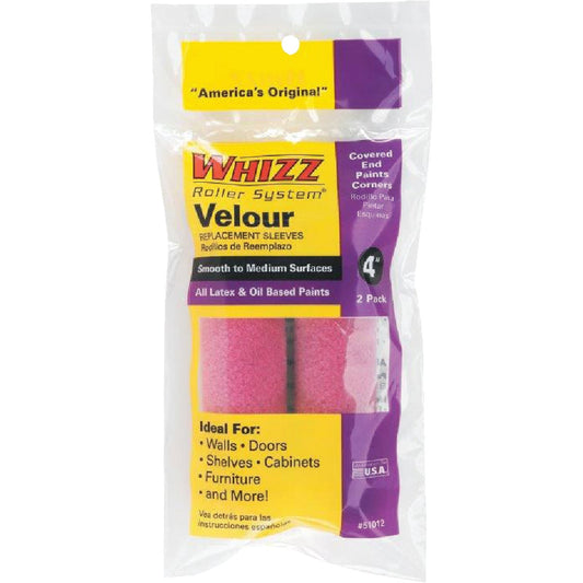 Whizz Purple Velour 4 In. x 3/16 In. Specialty Roller Cover (2-Pack)