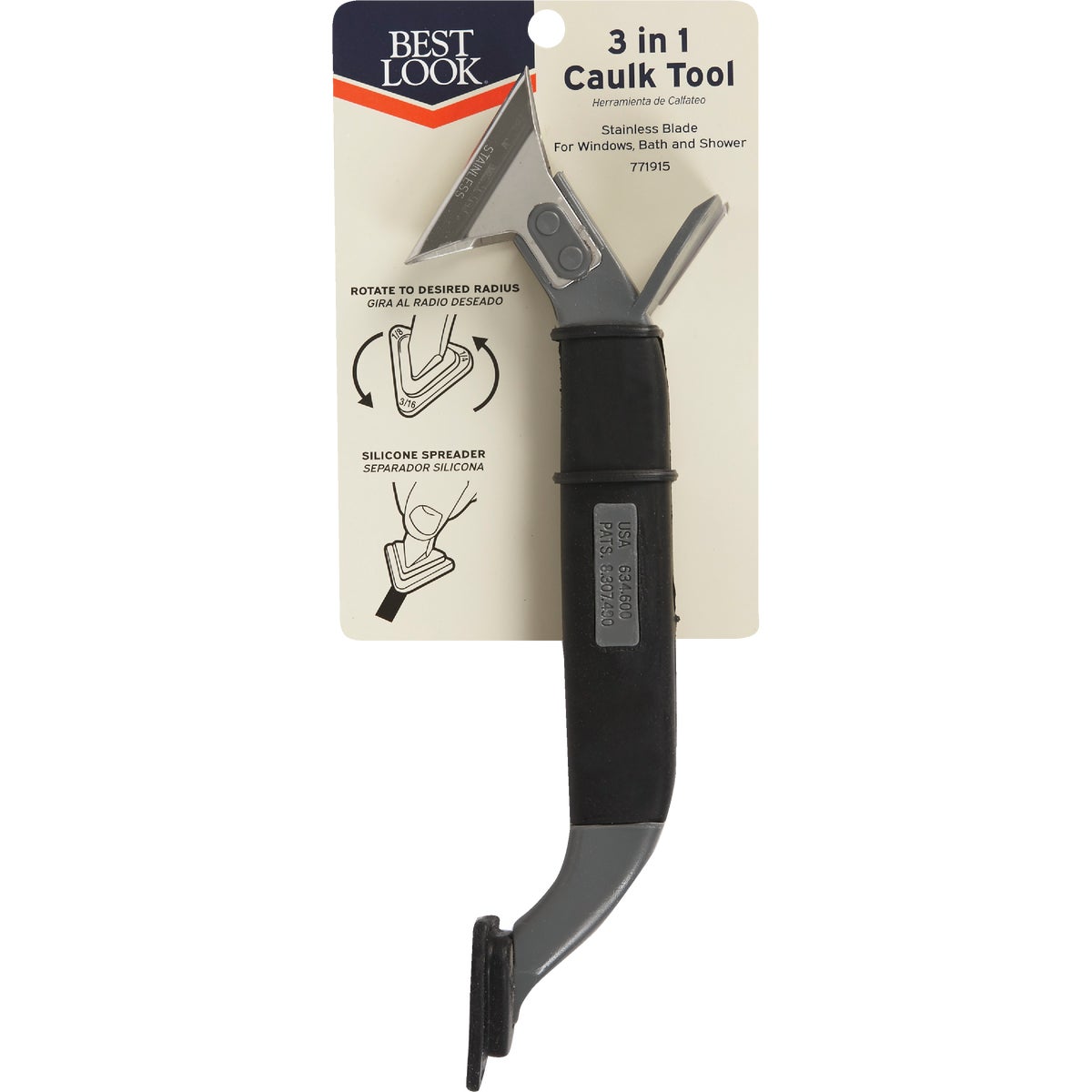 Best Look 3-In-1 Caulk Tool