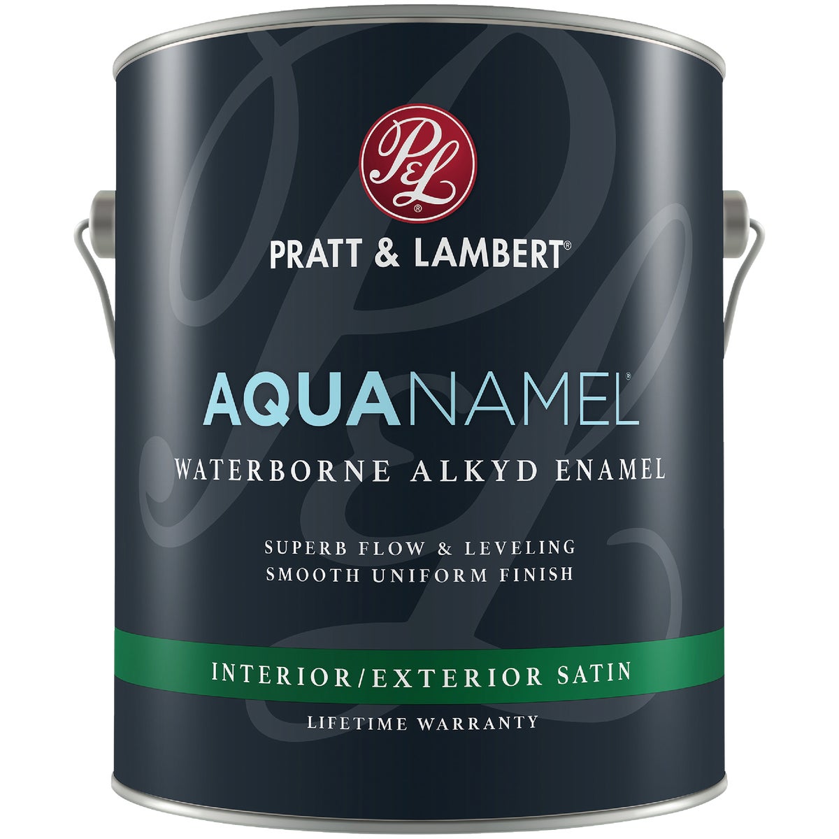 Pratt & Lambert Aquanamel Waterborne Alkyd Satin Interior/Exterior Enamel, Pastel Base, 1 Gal.