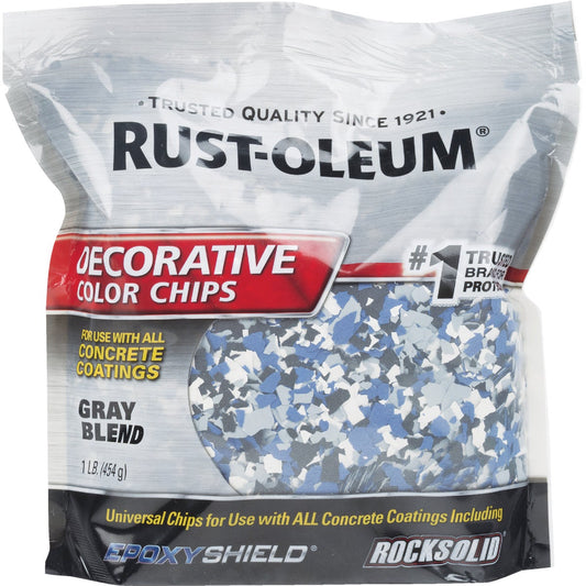 Rust-Oleum Color Chip Concrete Coating, 1 Lb., Gray