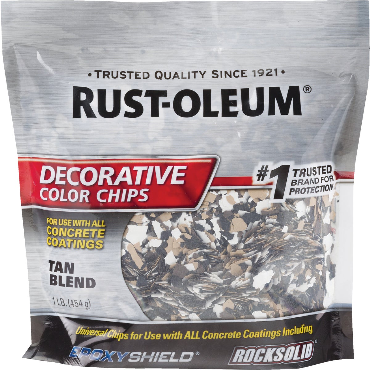 Rust-Oleum Color Chip Concrete Coating, 1 Lb., Tan