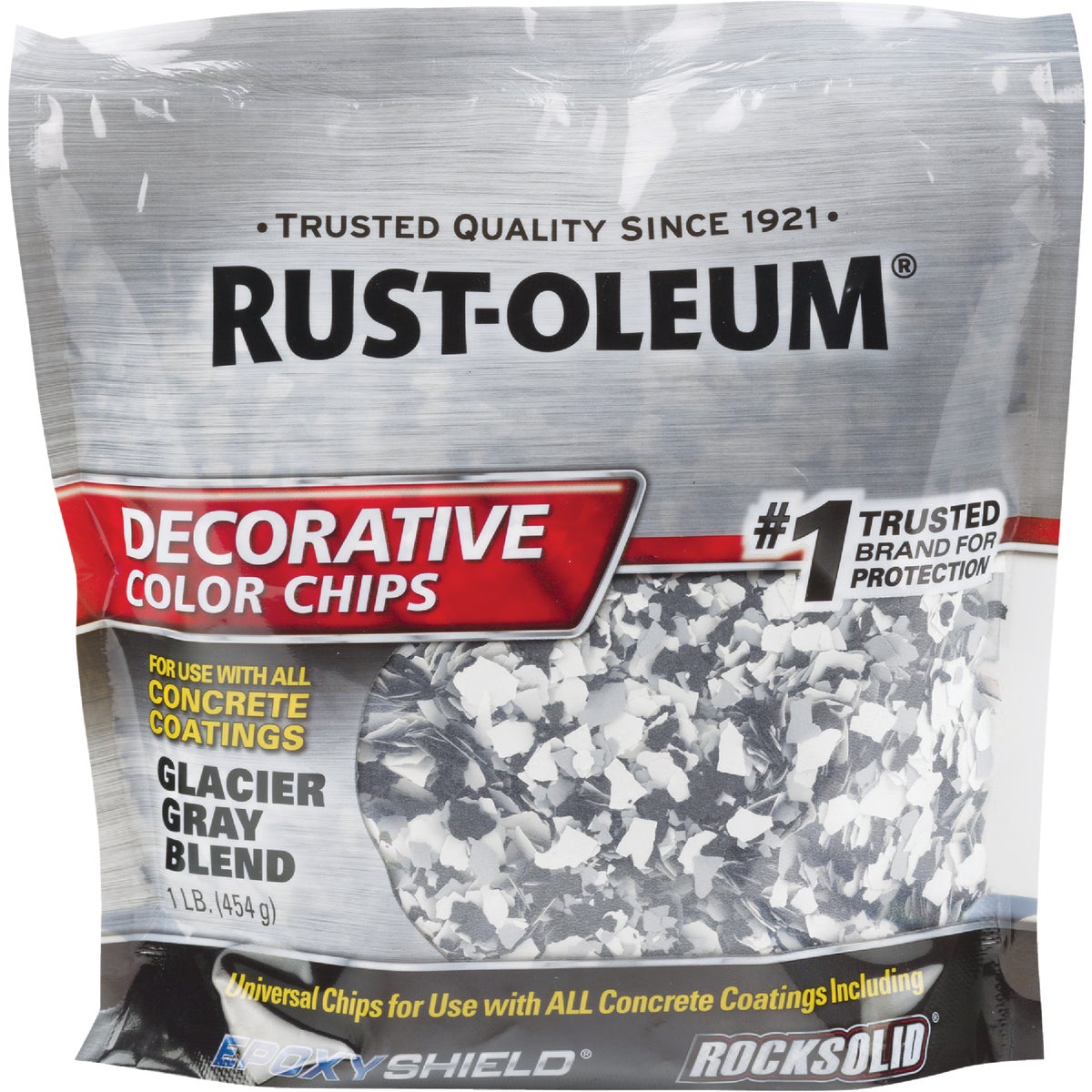 Rust-Oleum Color Chip Concrete Coating, 1 Lb., Glacier Gray