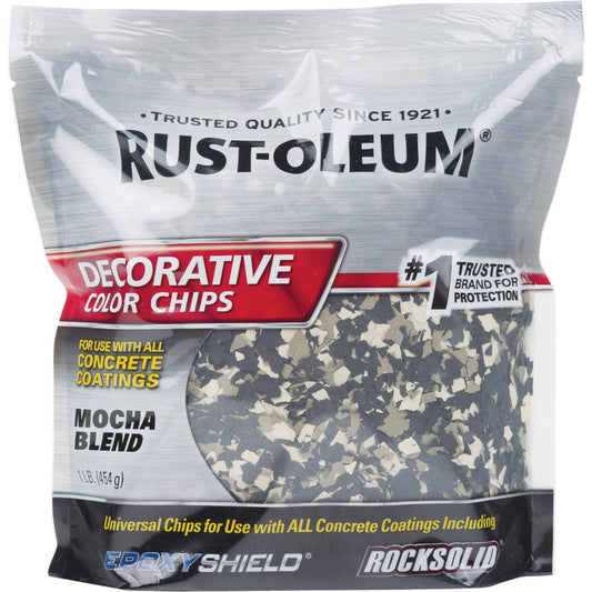 Rust-Oleum Color Chip Concrete Coating, 1 Lb., Mocha