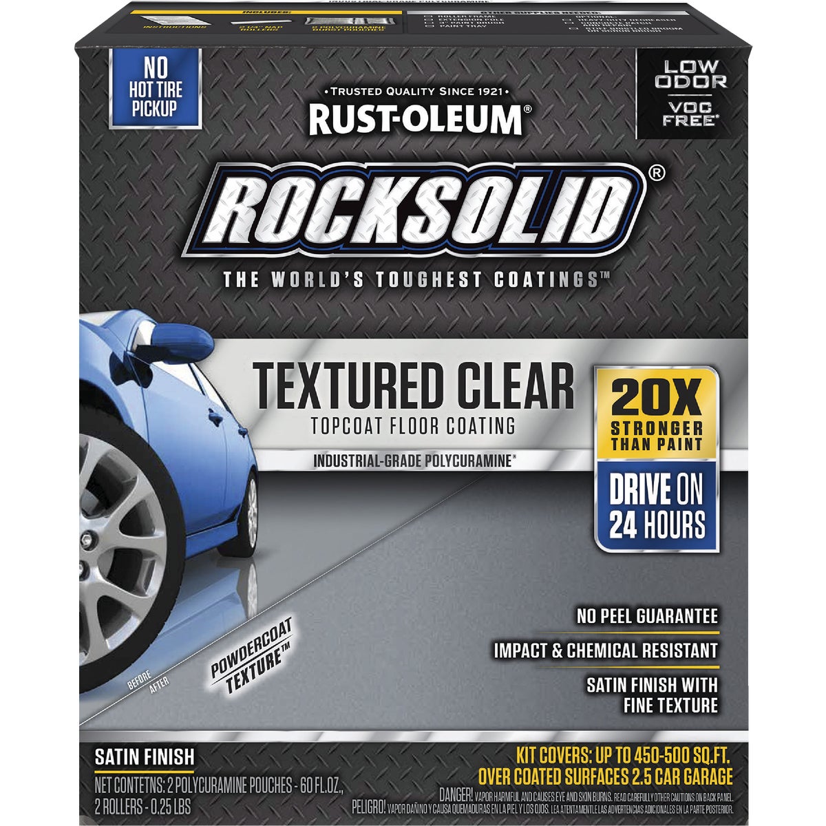 Rust-Oleum RockSolid Textured Topcoat Floor Coating Kit, Clear, 60 Oz.