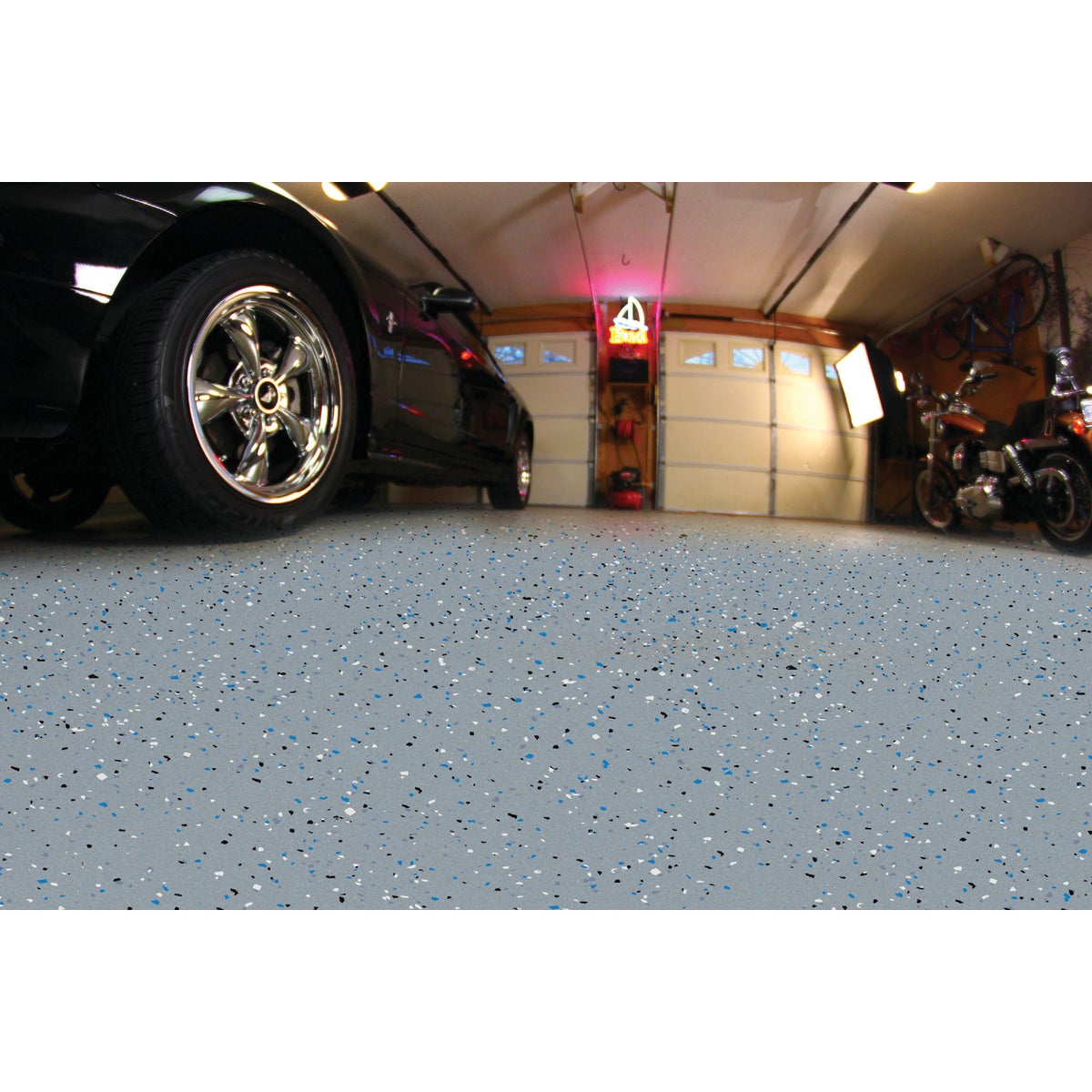 Rust-Oleum RockSolid VOC Free Garage Floor Coating Kit, Gray, 76 Oz.