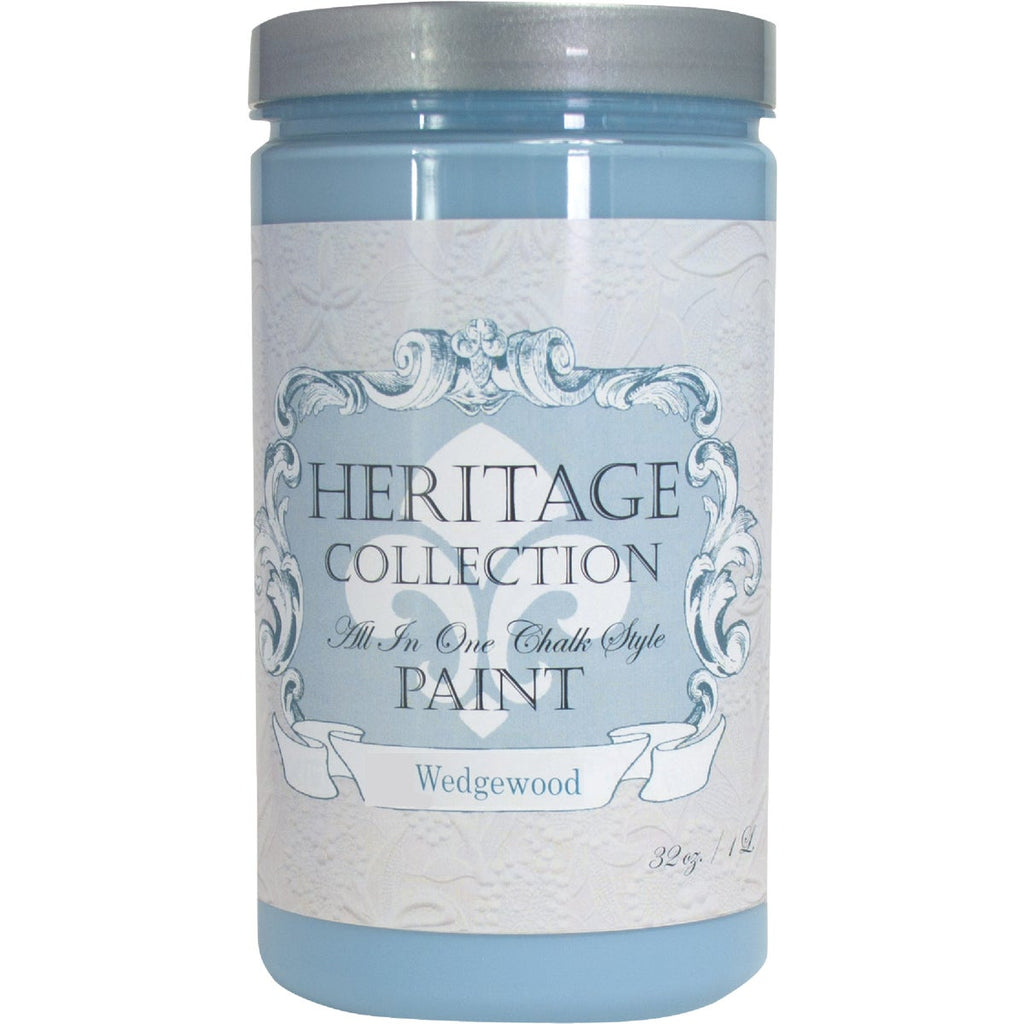 Heirloom Traditions Heritage Collection All-In-One Chalk Style Paint, Wedgewood, 1 Qt.