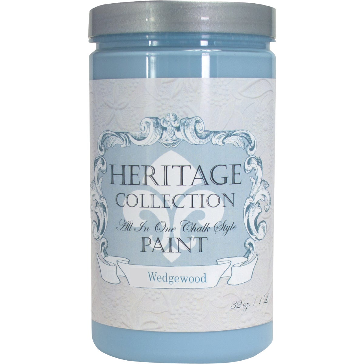 Heirloom Traditions Heritage Collection All-In-One Chalk Style Paint, Wedgewood, 1 Qt.