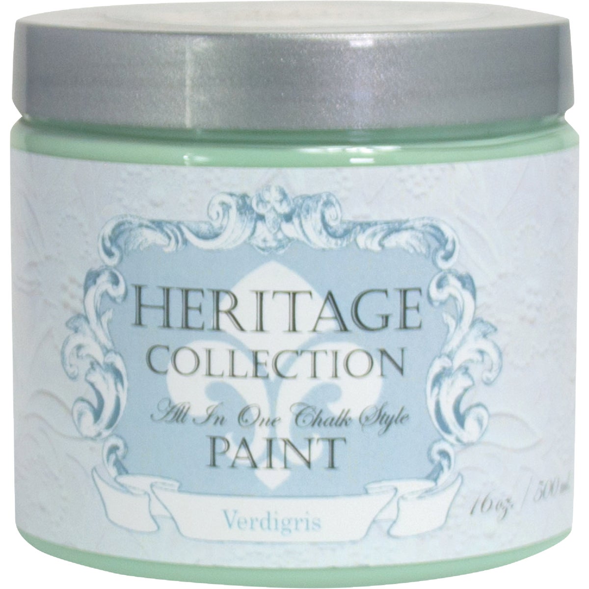 Heirloom Traditions Heritage Collection All-In-One Chalk Style Paint, Verdigris, 1 Pt.