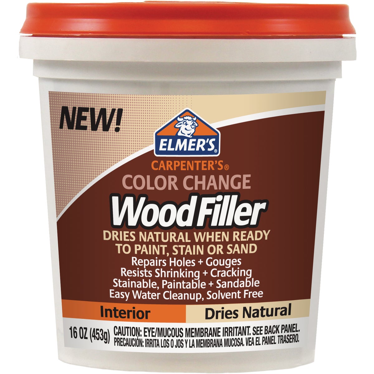 Elmer's Carpenter's 16 Oz. Color Change Wood Filler, Natural