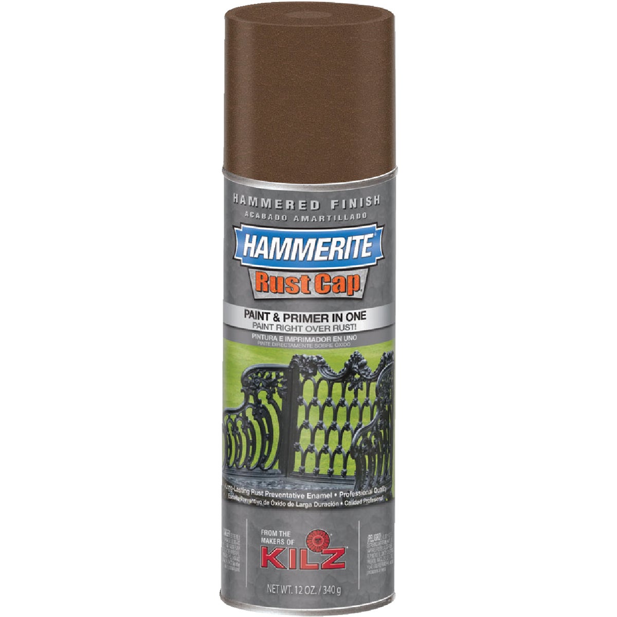 Hammerite Rust High Gloss Brown  12 Oz. Hammered Finish Spray Paint