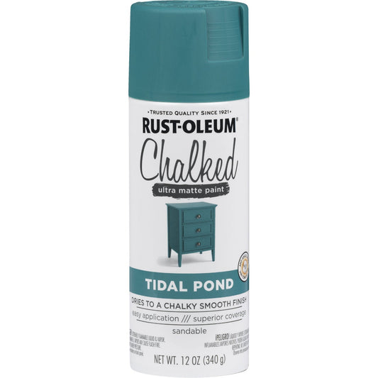 Rust-Oleum Chalked 12 Oz. Ultra Matte Spray Paint, Tidal Pond