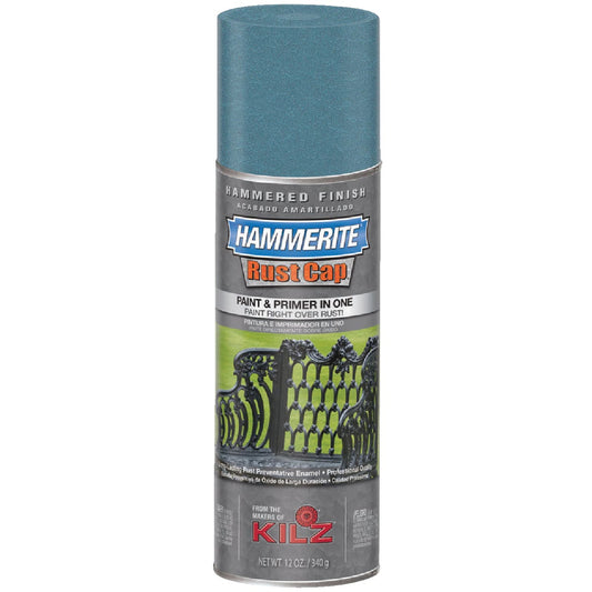 Hammerite Rust High Gloss Light Blue  12 Oz. Hammered Finish Spray Paint