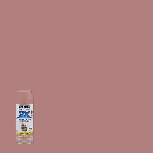 Rust-Oleum Painter's Touch 2X Ultra Cover 12 Oz. Satin Paint + Primer Spray Paint, Blush