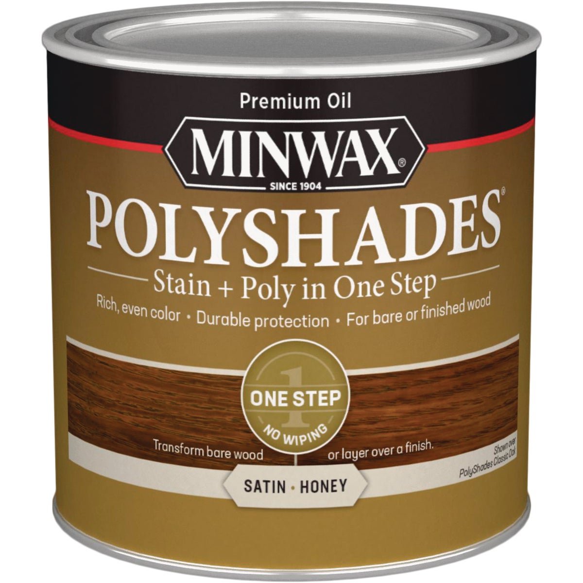 Minwax Polyshades 1/2 Pt. Satin Stain & Finish Polyurethane In 1-Step, Honey