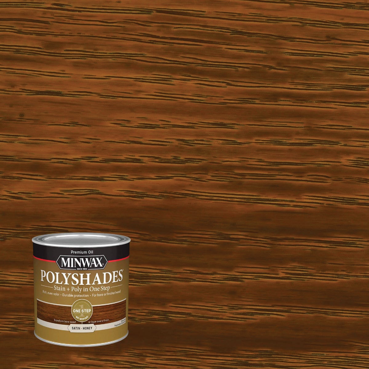 Minwax Polyshades 1/2 Pt. Satin Stain & Finish Polyurethane In 1-Step, Honey