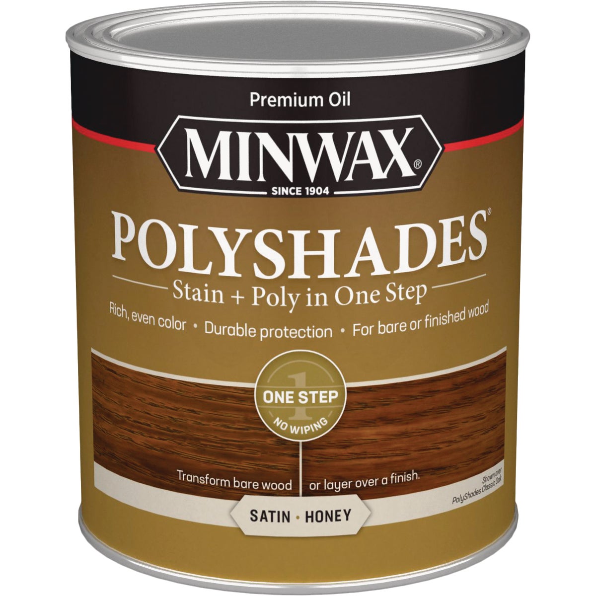 Minwax Polyshades 1 Qt. Satin Stain & Finish Polyurethane In 1-Step, Honey