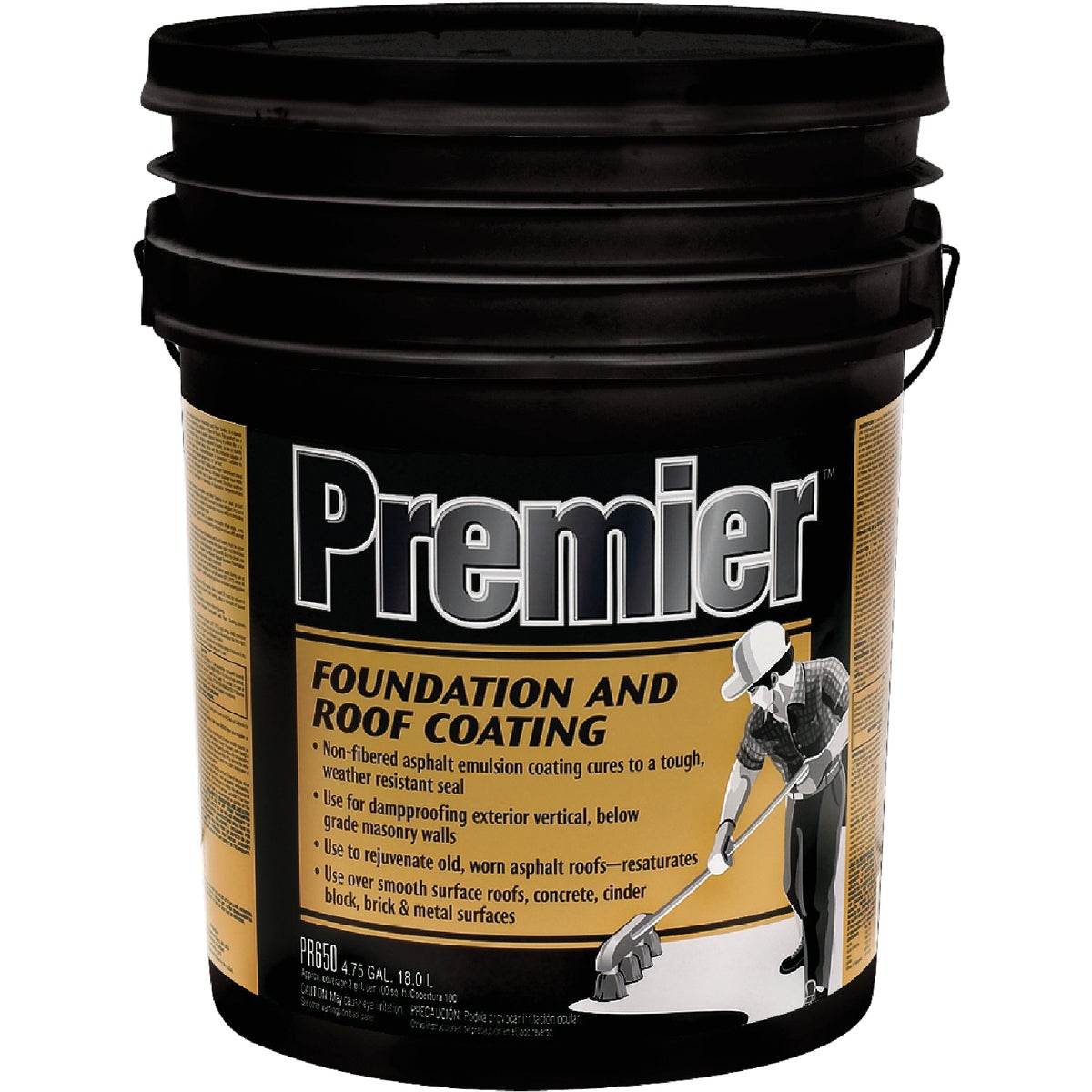 Premier 5 Gal. Non-Fibered Foundation And Roof Coating