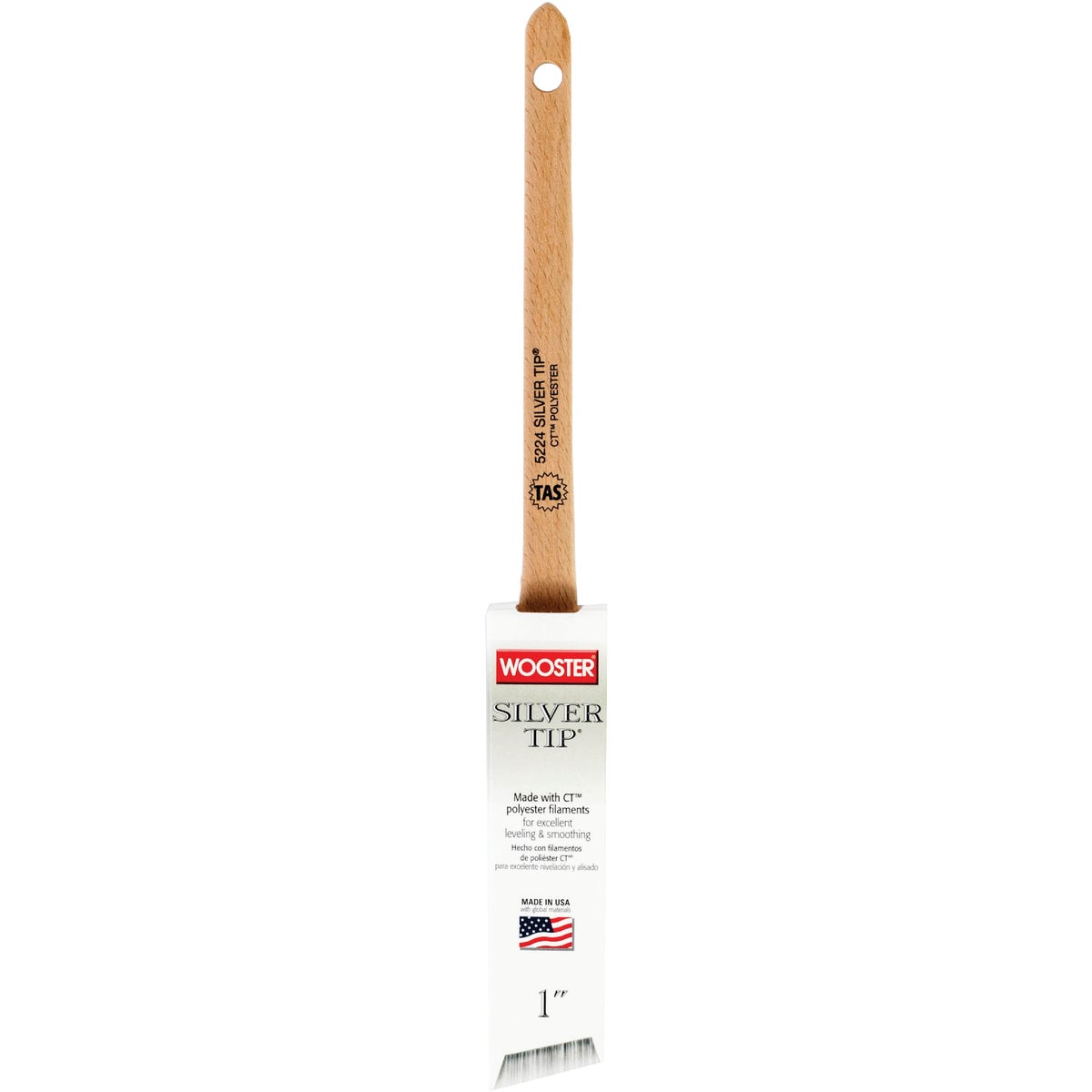 Wooster SILVER TIP 1 In. Thin Angle Sash Paint Brush