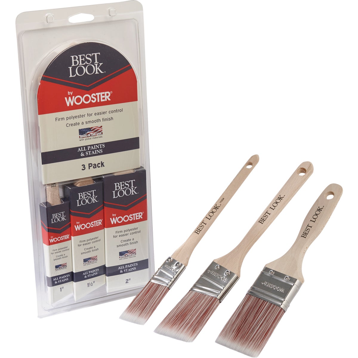 Best Look By Wooster Paint Brush Set (3-Piece)